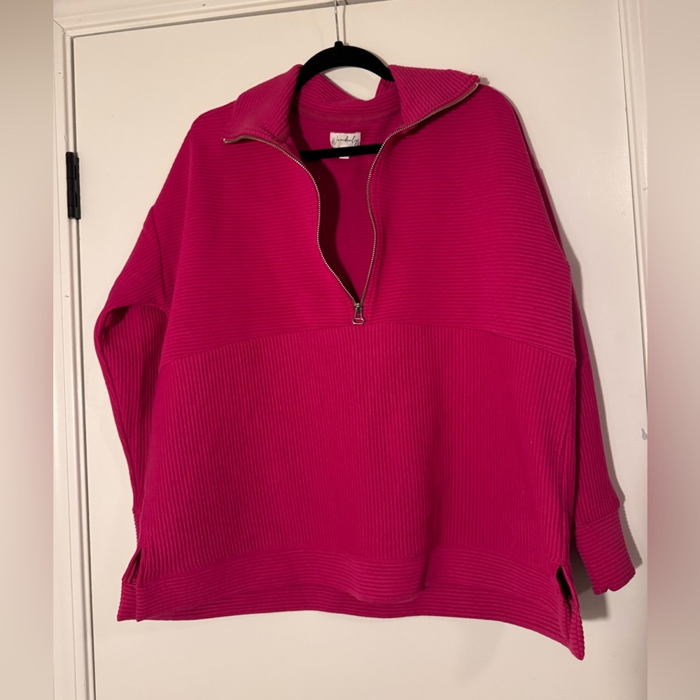 Women's Ribbed Zip Up Jacket NWOT